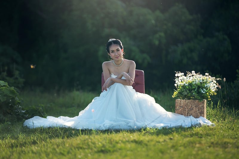 Trendy wedding attire